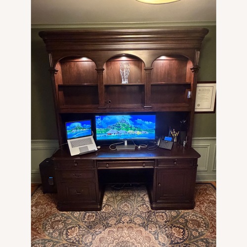 Used Hooker Furniture Computer Desk and Credenza for sale on AptDeco