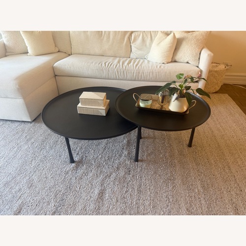 Used West Elm Sintra Black Metal Coffee Table for sale on AptDeco