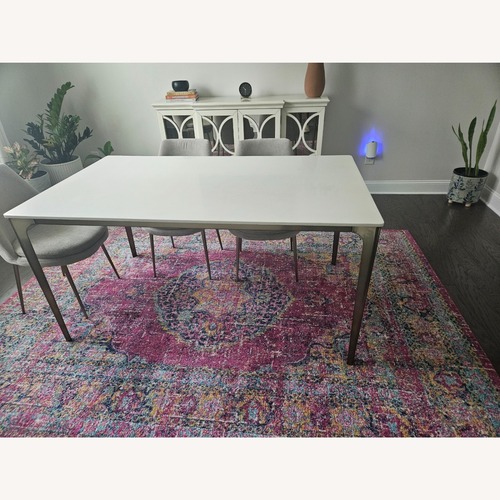 Used West Elm Canto White Quartz Dining Table for sale on AptDeco