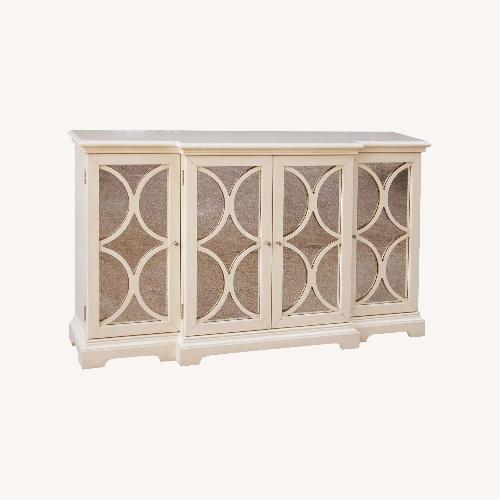Used White Sideboard With Mirrored Doors for sale on AptDeco