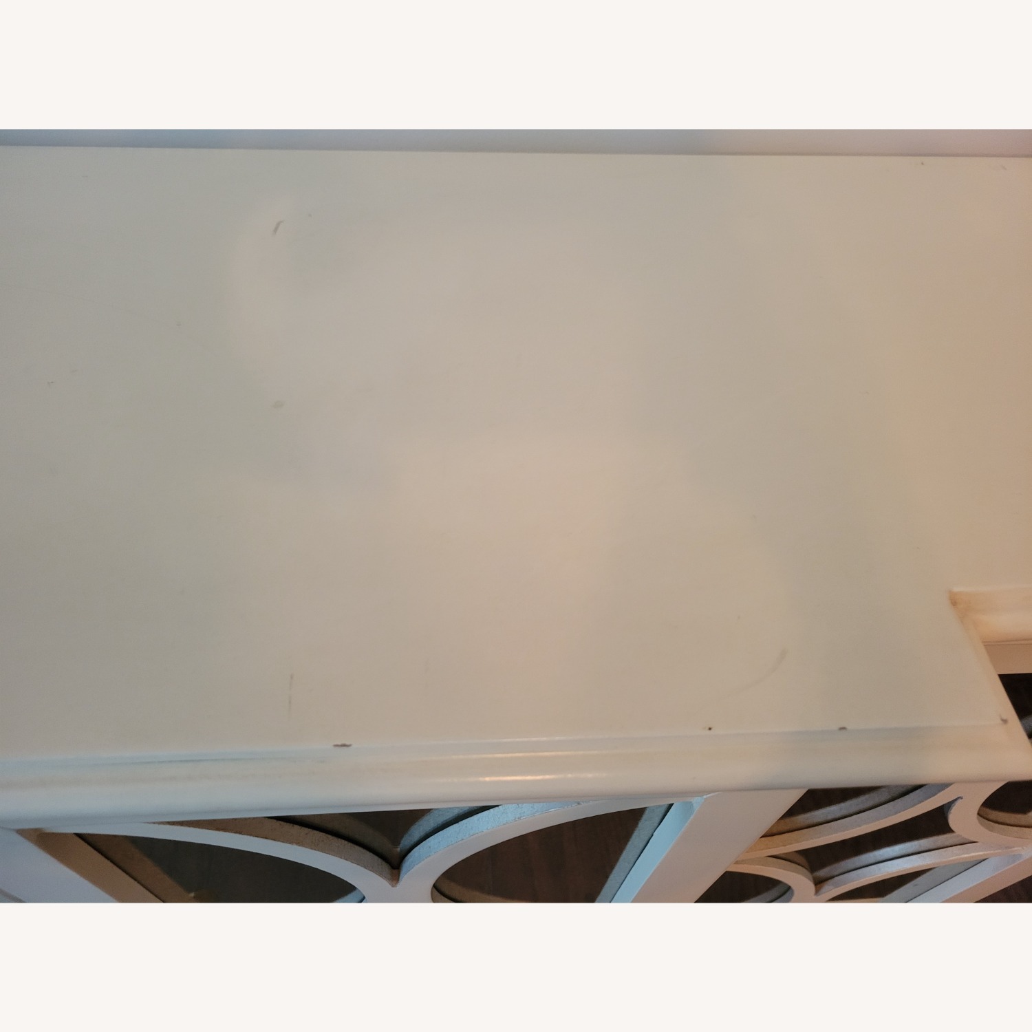 White Sideboard With Mirrored Doors - image-1