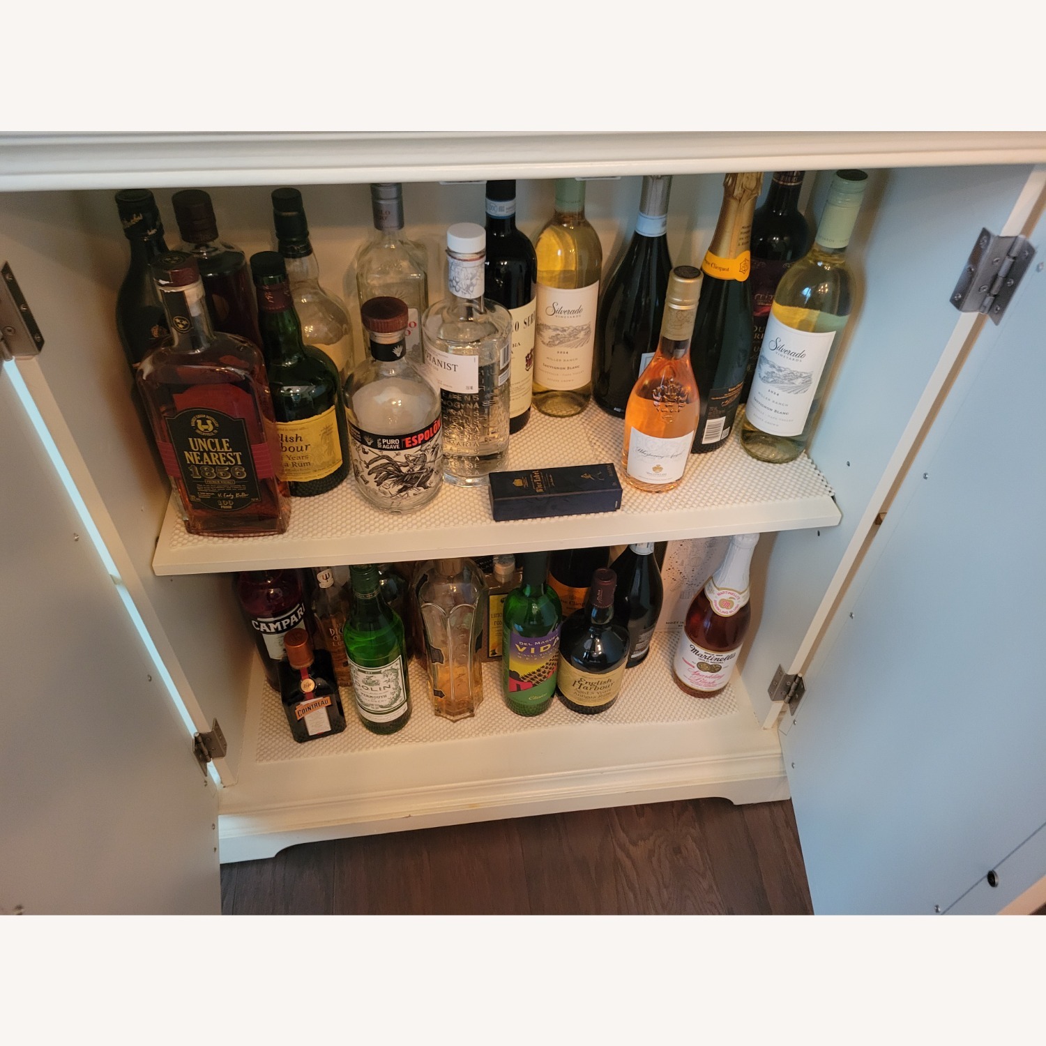 White Sideboard With Mirrored Doors - image-4