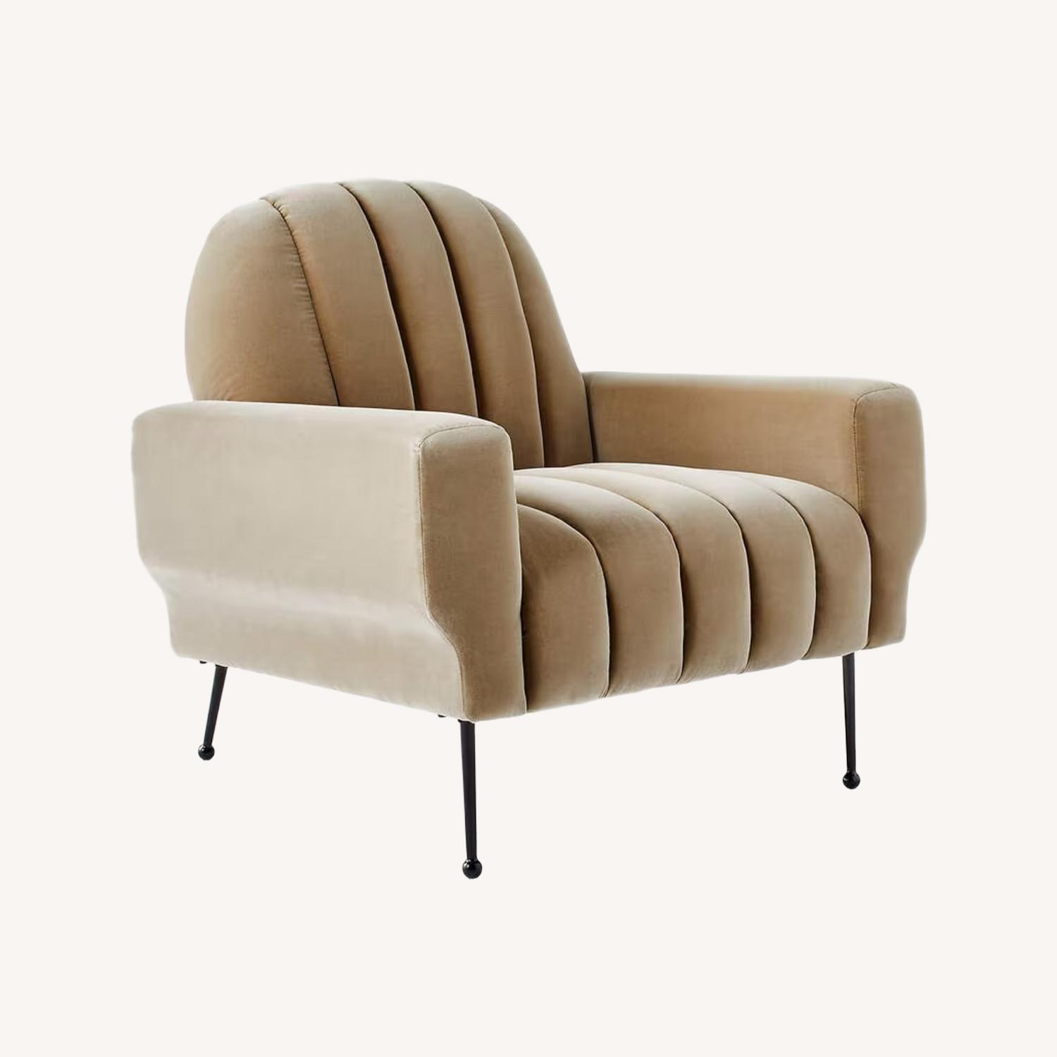 CB2 Ardis Natural Velvet Accent Chair - image-0
