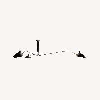 Serge Mouille 3-Arm Ceiling Light