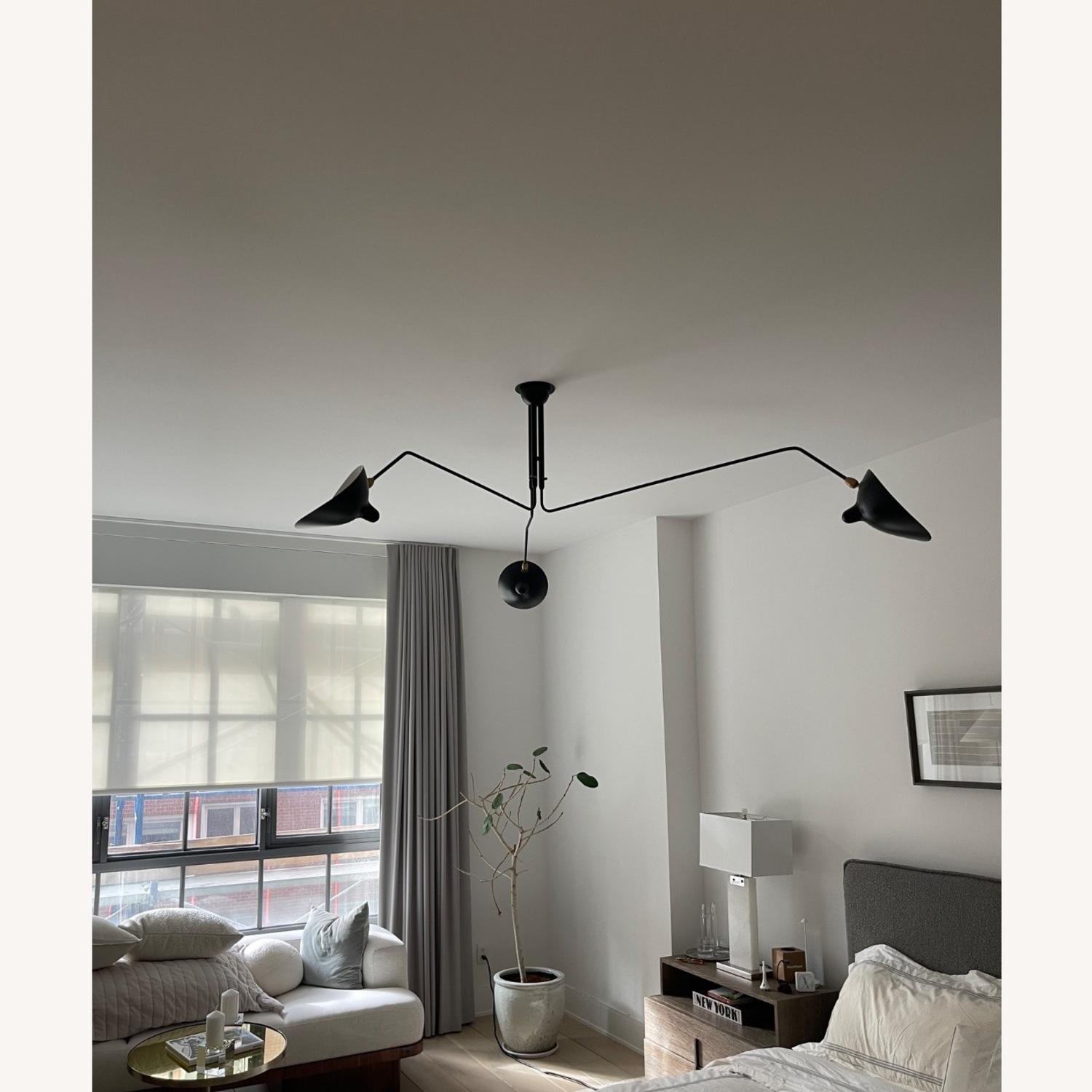 Serge Mouille 3-Arm Ceiling Light - image-2