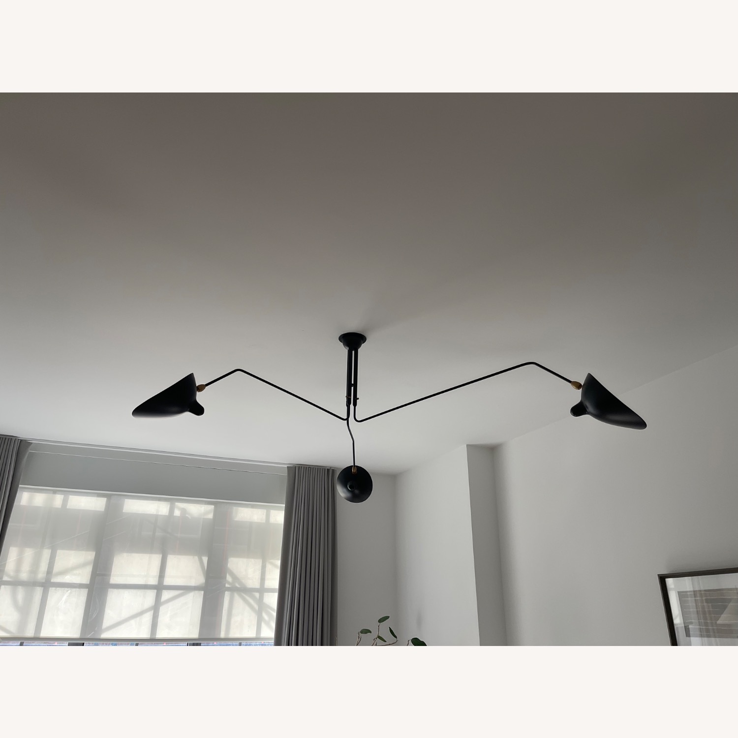 Serge Mouille 3-Arm Ceiling Light - image-1