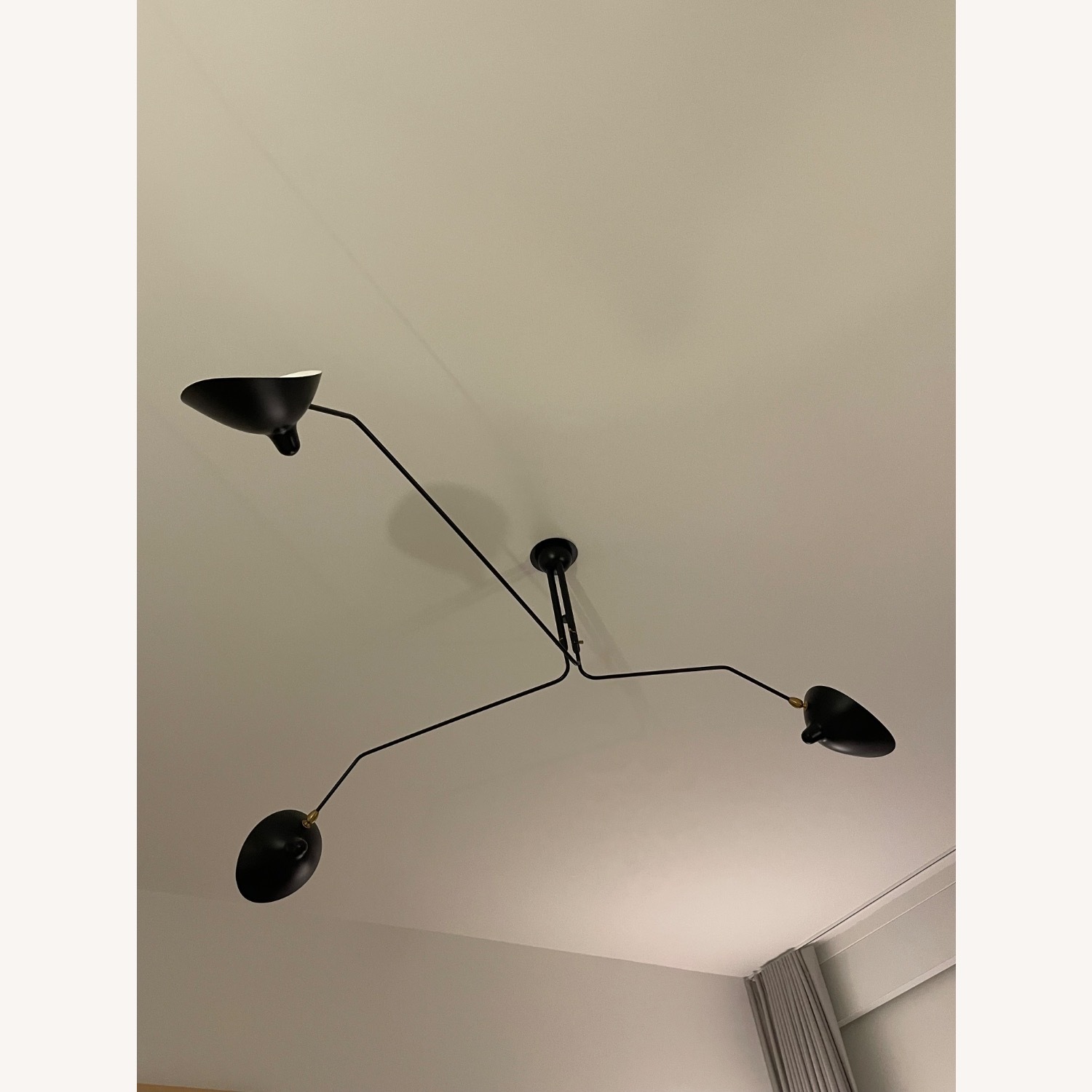 Serge Mouille 3-Arm Ceiling Light - image-3