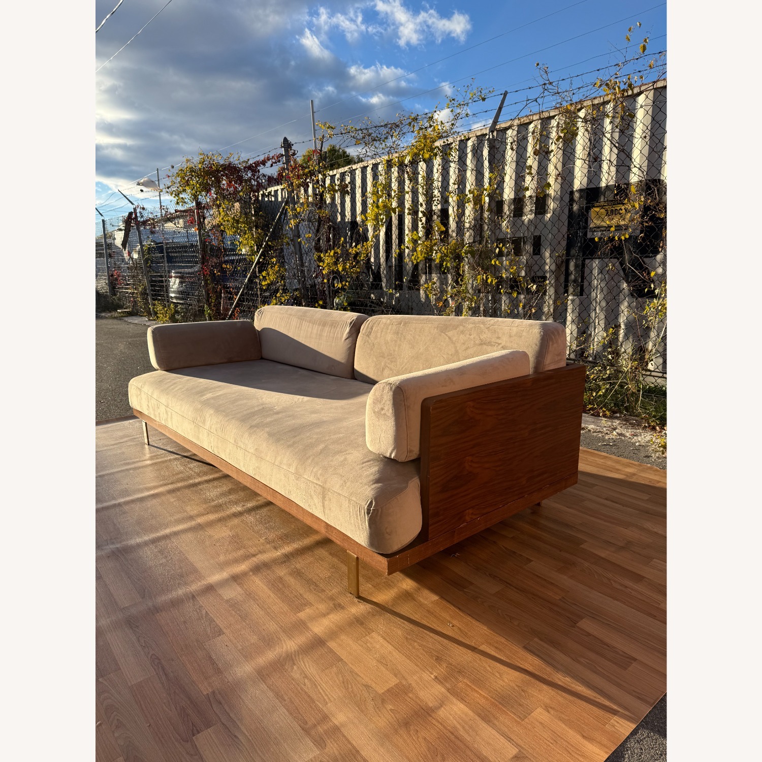 Rove Concepts Natural Velvet 3+ Seater Sofa - image-4