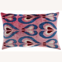 3 Decorative Pink & Blue Pillow Bundle