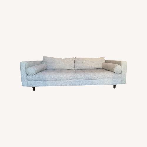 Used Article Sven White Fabric 3+ Seater Sofa for sale on AptDeco