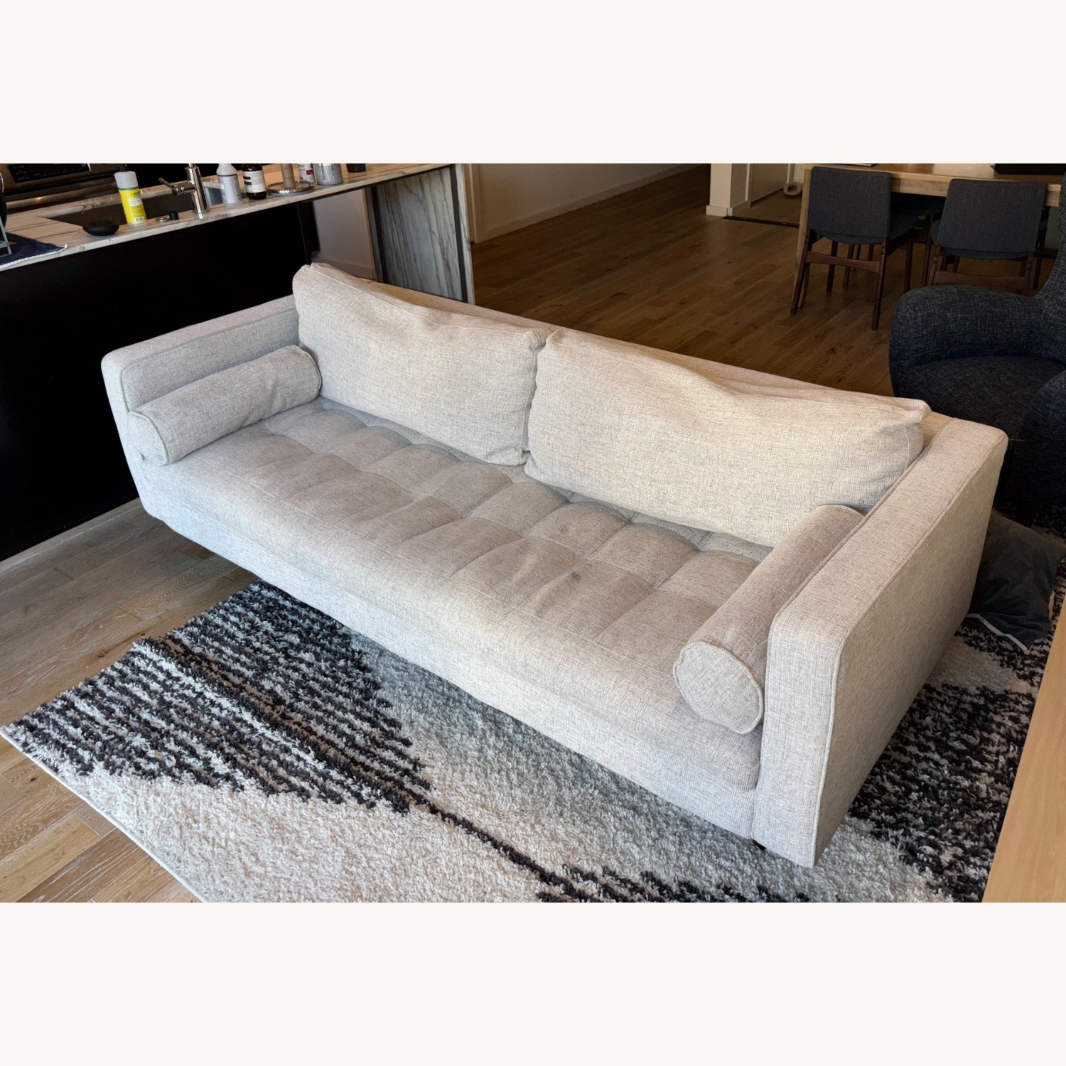Article Sven White Fabric 3+ Seater Sofa - image-3
