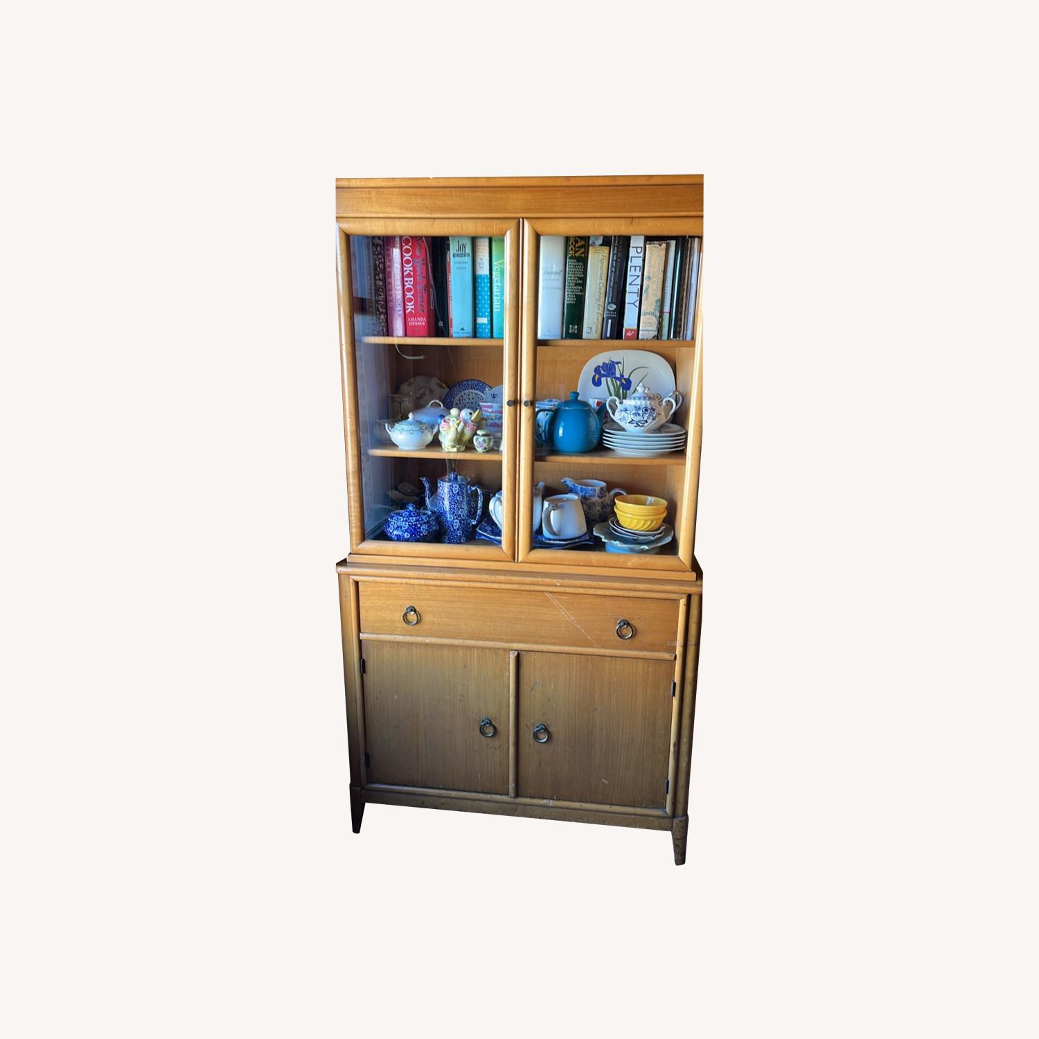 Vintage/Antique Light Brown Wood Sideboard - image-0