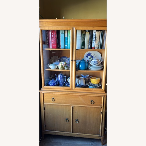 Used Vintage/Antique Light Brown Wood Sideboard for sale on AptDeco