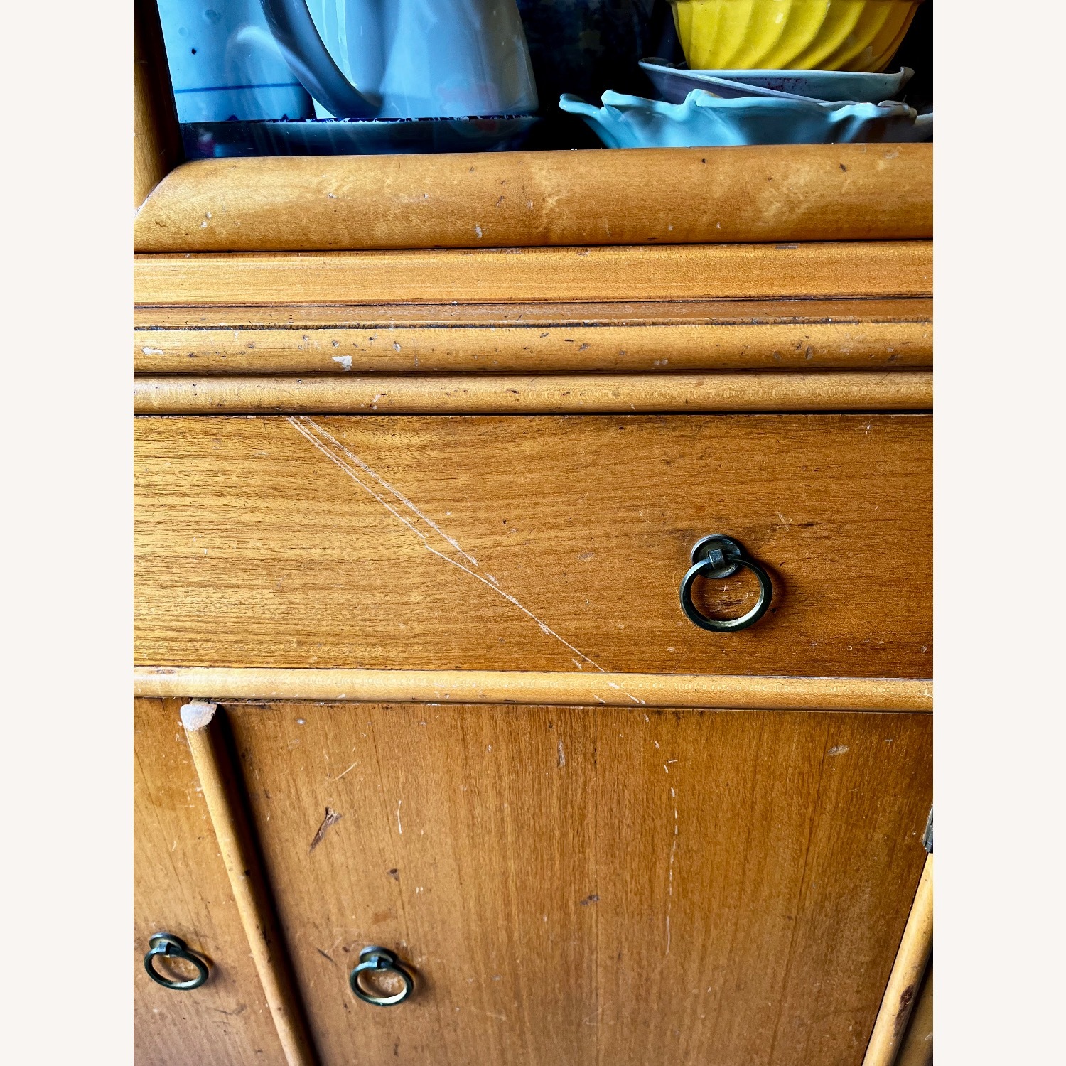 Vintage/Antique Light Brown Wood Sideboard - image-4
