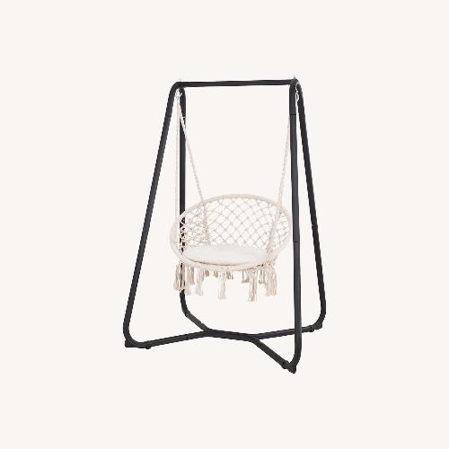 Used Outdoor Swing With Stand (Beige) for sale on AptDeco