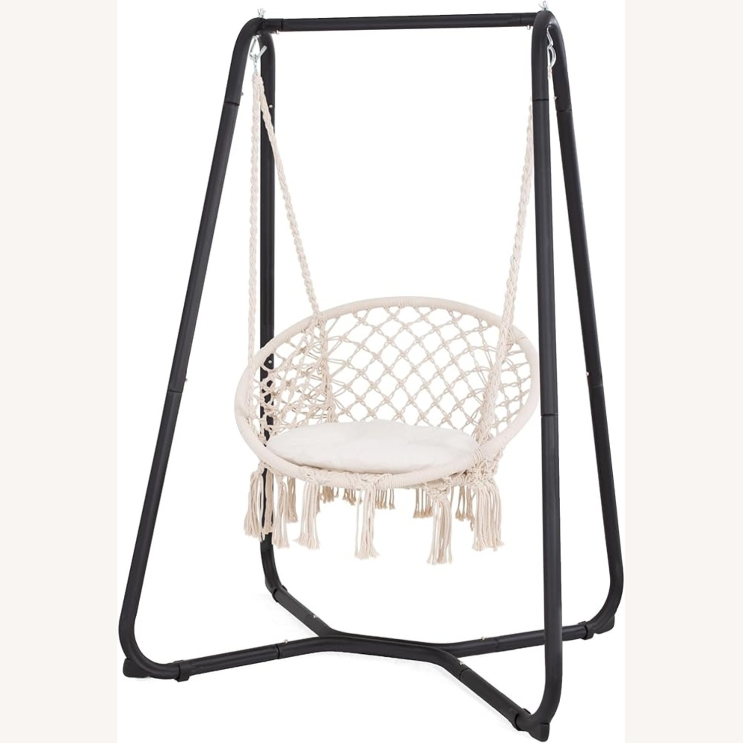 Outdoor Swing With Stand (Beige) - image-5