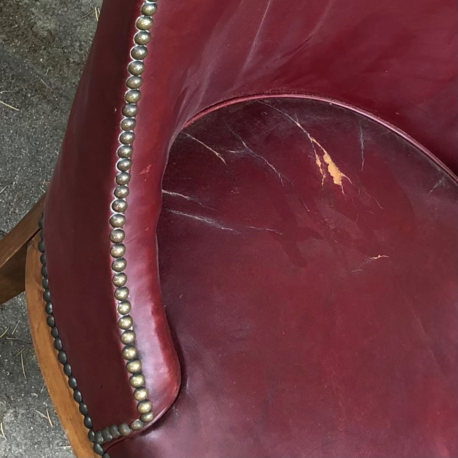 Vintage/Antique Red Leather Accent Chairs - image-2