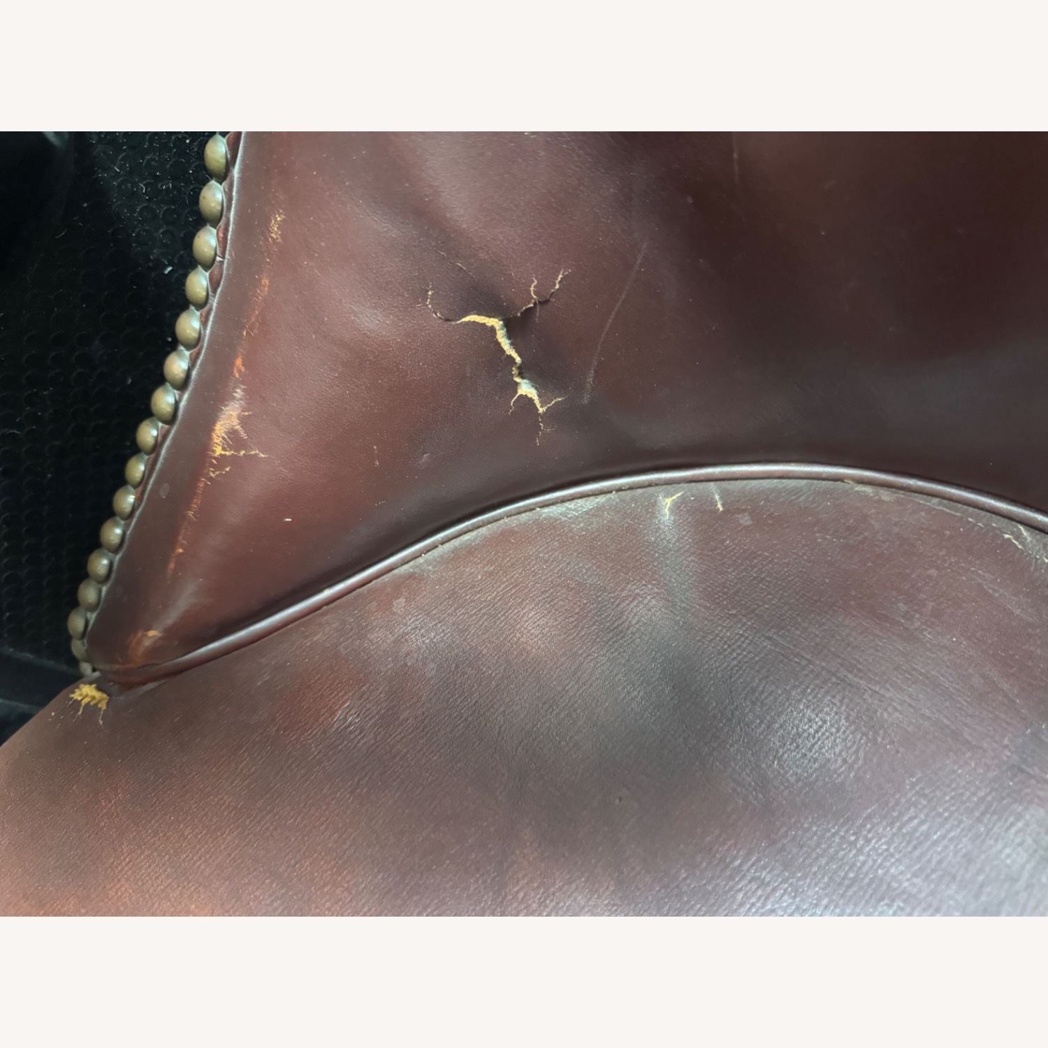 Vintage/Antique Red Leather Accent Chairs - image-4