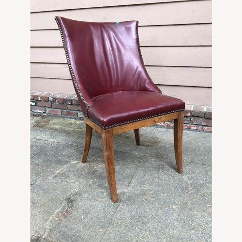 Used Vintage/Antique Red Leather Accent Chairs for sale on AptDeco