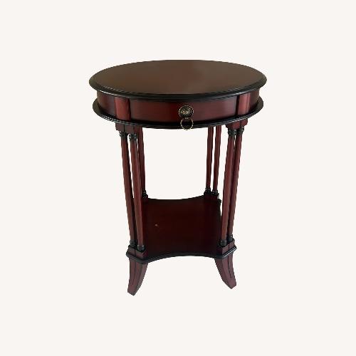 Used The Bombay Company Dark Brown Wood Side Table for sale on AptDeco