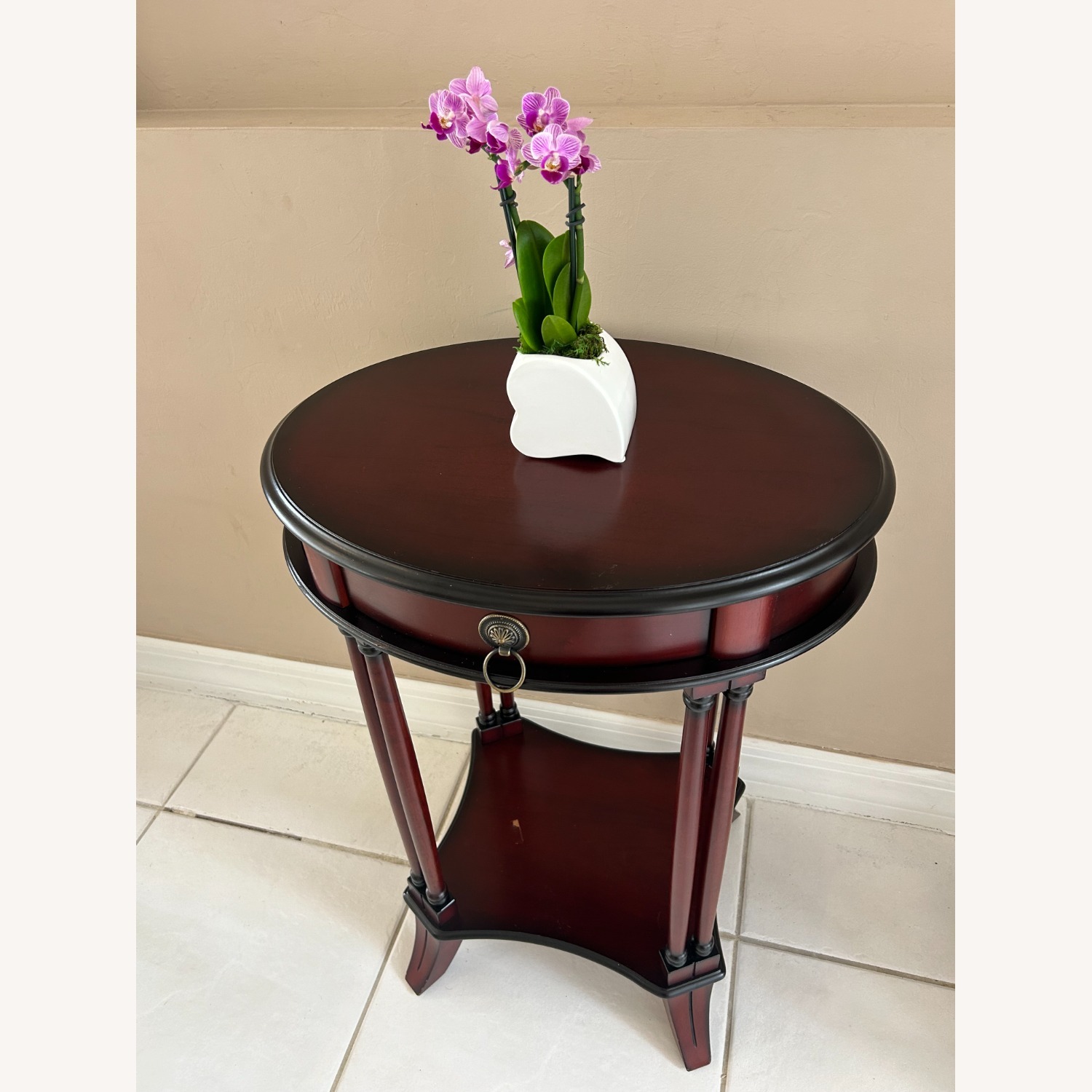 The Bombay Company Dark Brown Wood Side Table - image-2