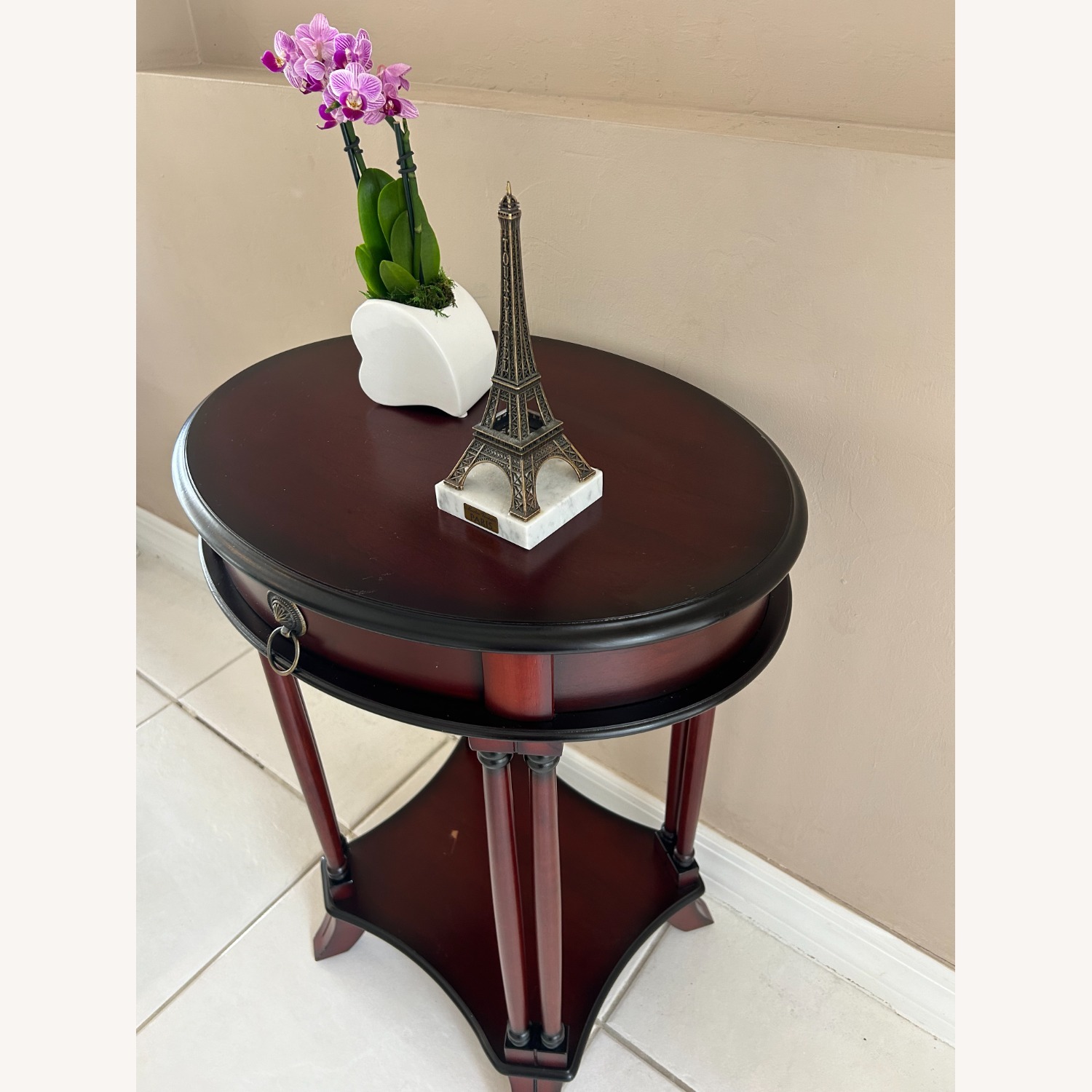 The Bombay Company Dark Brown Wood Side Table - image-1