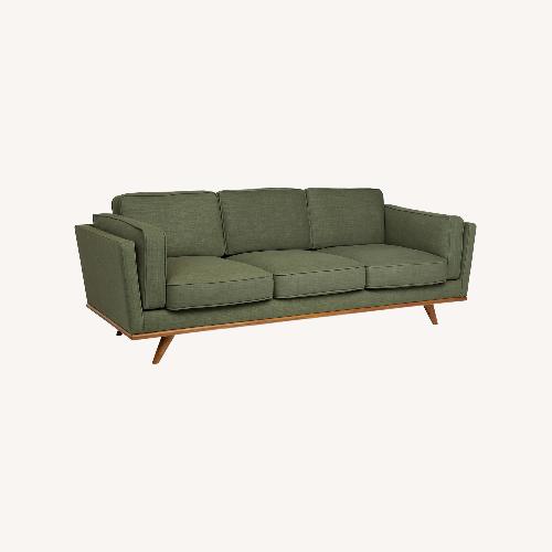 Used Article Timber Green Fabric 3+ Seater Sofa for sale on AptDeco