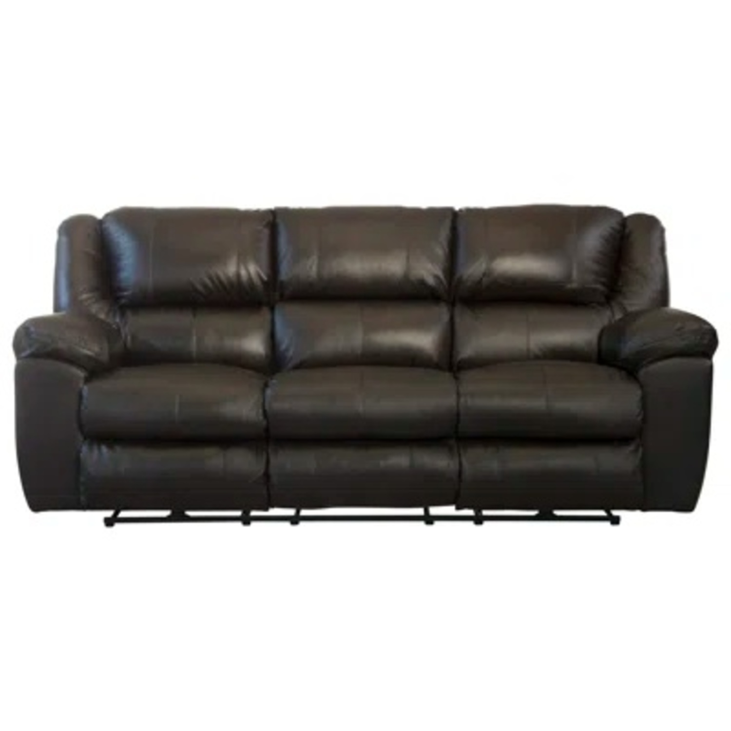 Faux Leather Sleeper Sofa - image-5