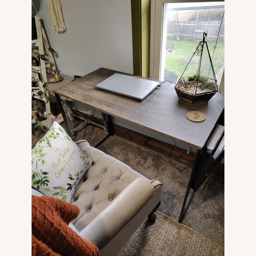 Used Dark Brown Wood Desk for sale on AptDeco