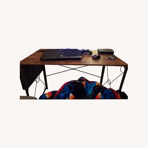 Used Dark Brown Wood Desk for sale on AptDeco