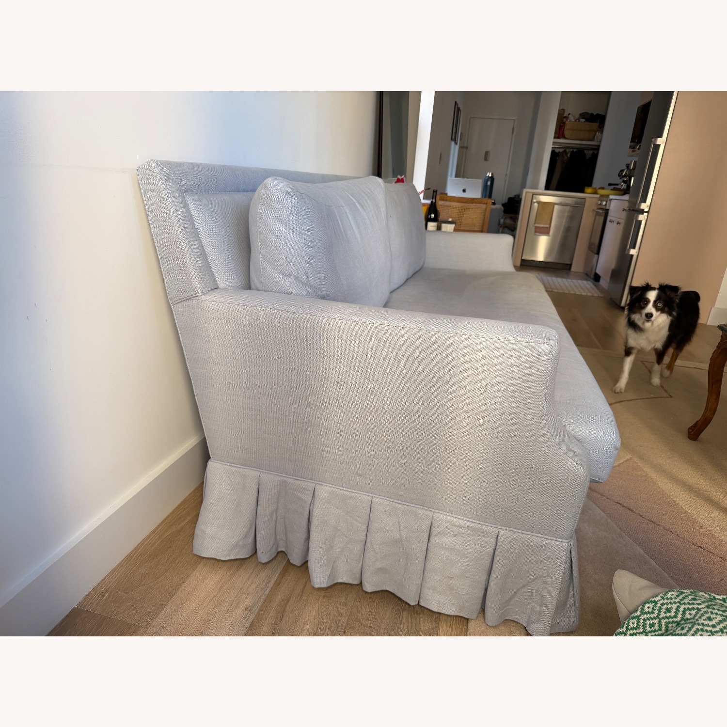 Serena & Lily Grady Blue Linen 3+ Seater Sofa - image-3