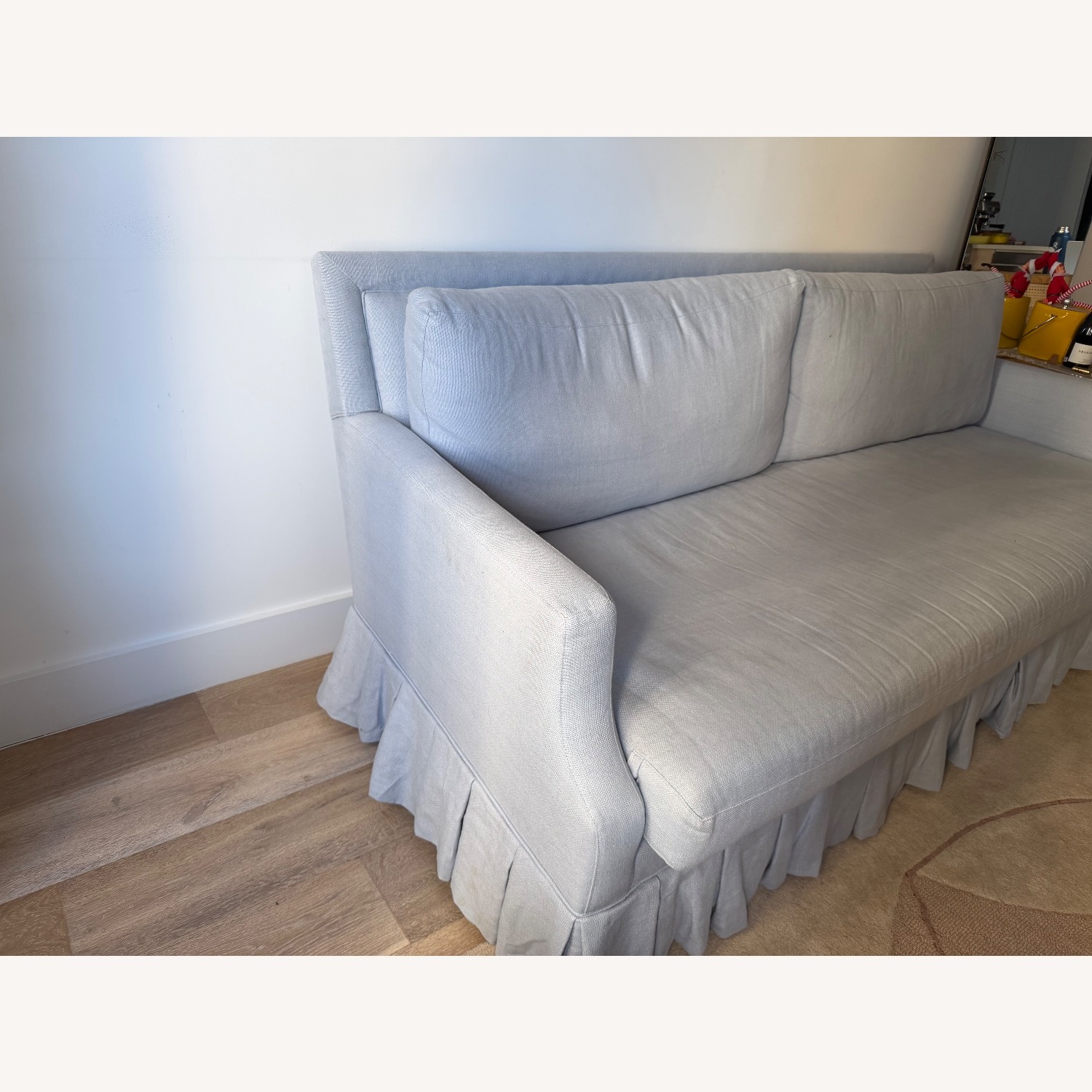 Serena & Lily Grady Blue Linen 3+ Seater Sofa - image-4