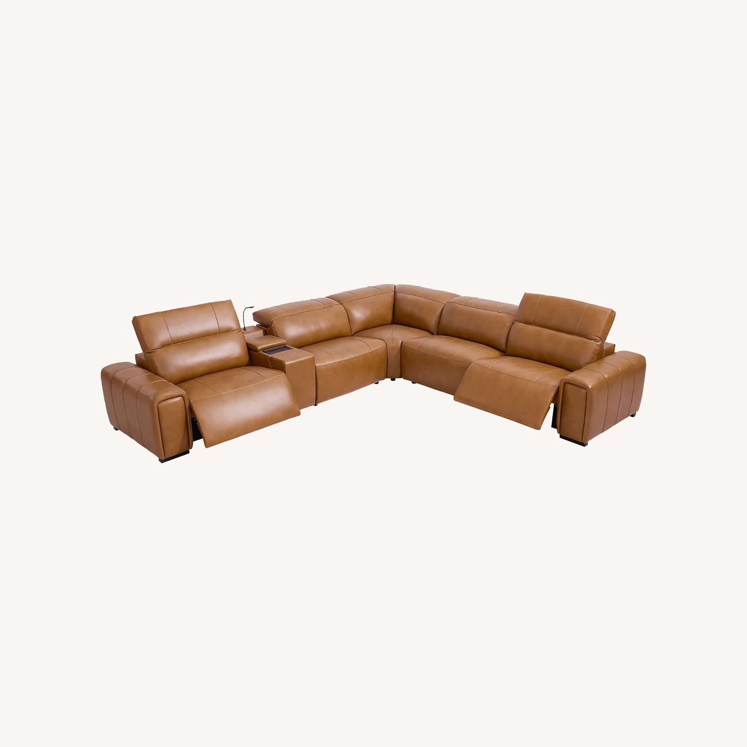 NFM Leather Power Reclining Sofa - image-0