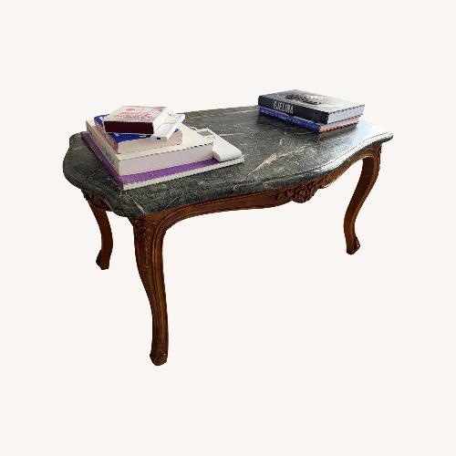Used Vintage/Antique Green Wood Coffee Table for sale on AptDeco