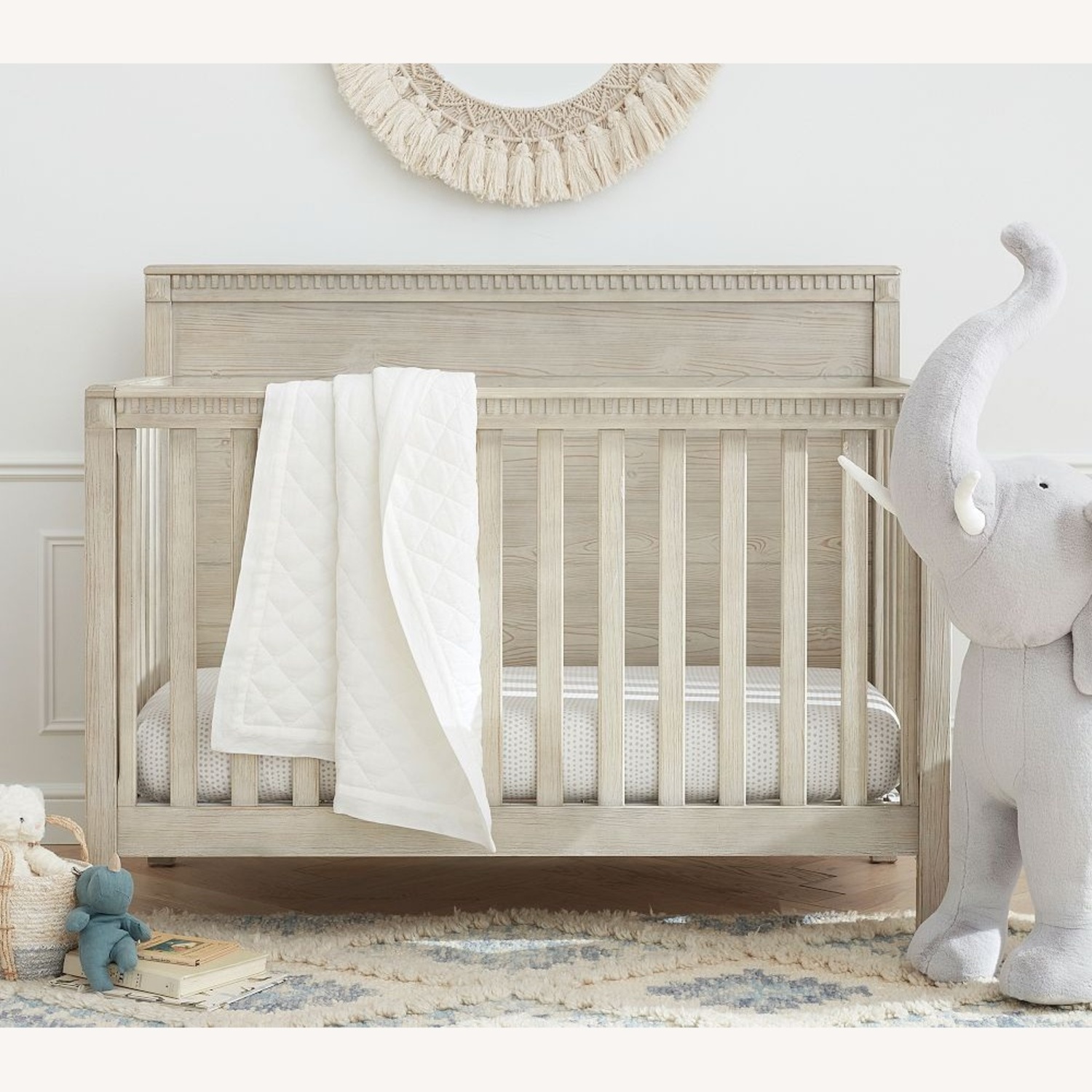 Pottery Barn Kids Rory 4-in-1 White Wood Crib - image-0