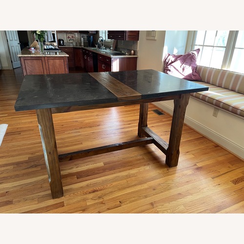 Used Four Hands Dining Table in Bluestone and Dried Oak for sale on AptDeco