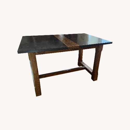 Used Four Hands Dining Table in Bluestone and Dried Oak for sale on AptDeco