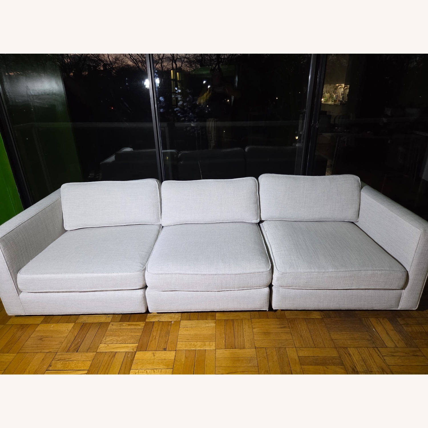 Restoration Hardware Performance Fabric 3+ Sofa - image-1