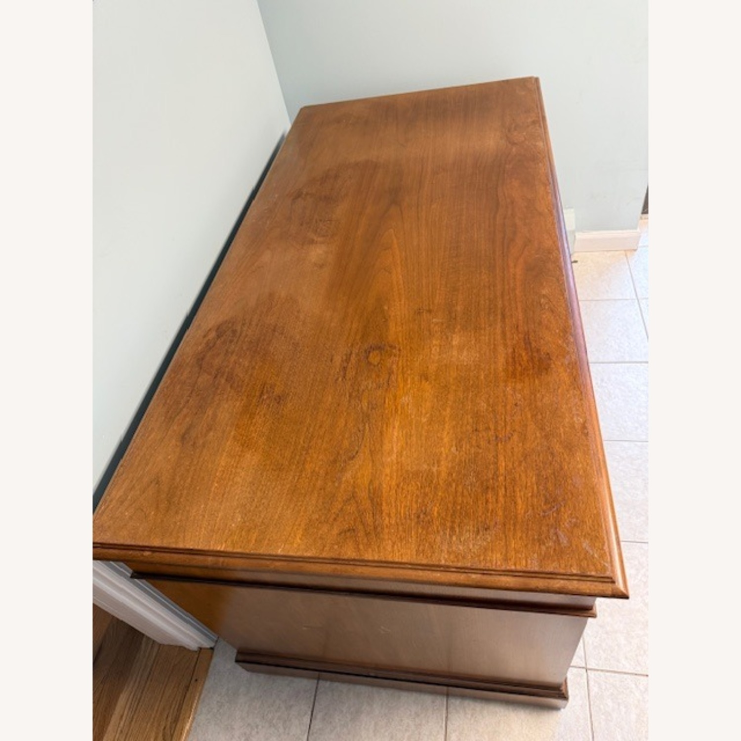 Vintage/Antique Dark Brown Wood Desk - image-2