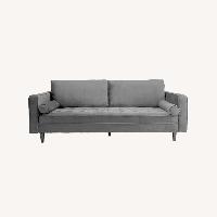 Light Gray Velvet 3+ Seater Sofa