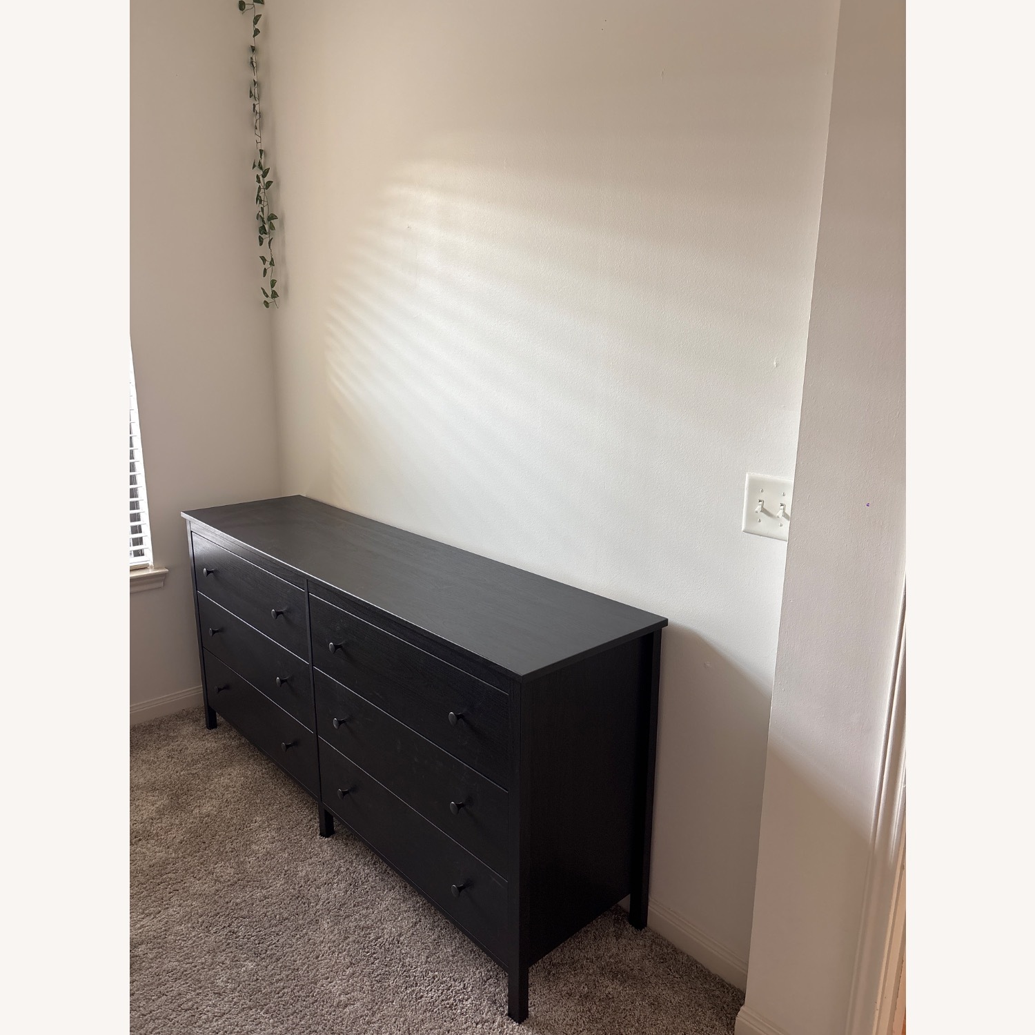 Dark Brown Wood Dresser - image-2