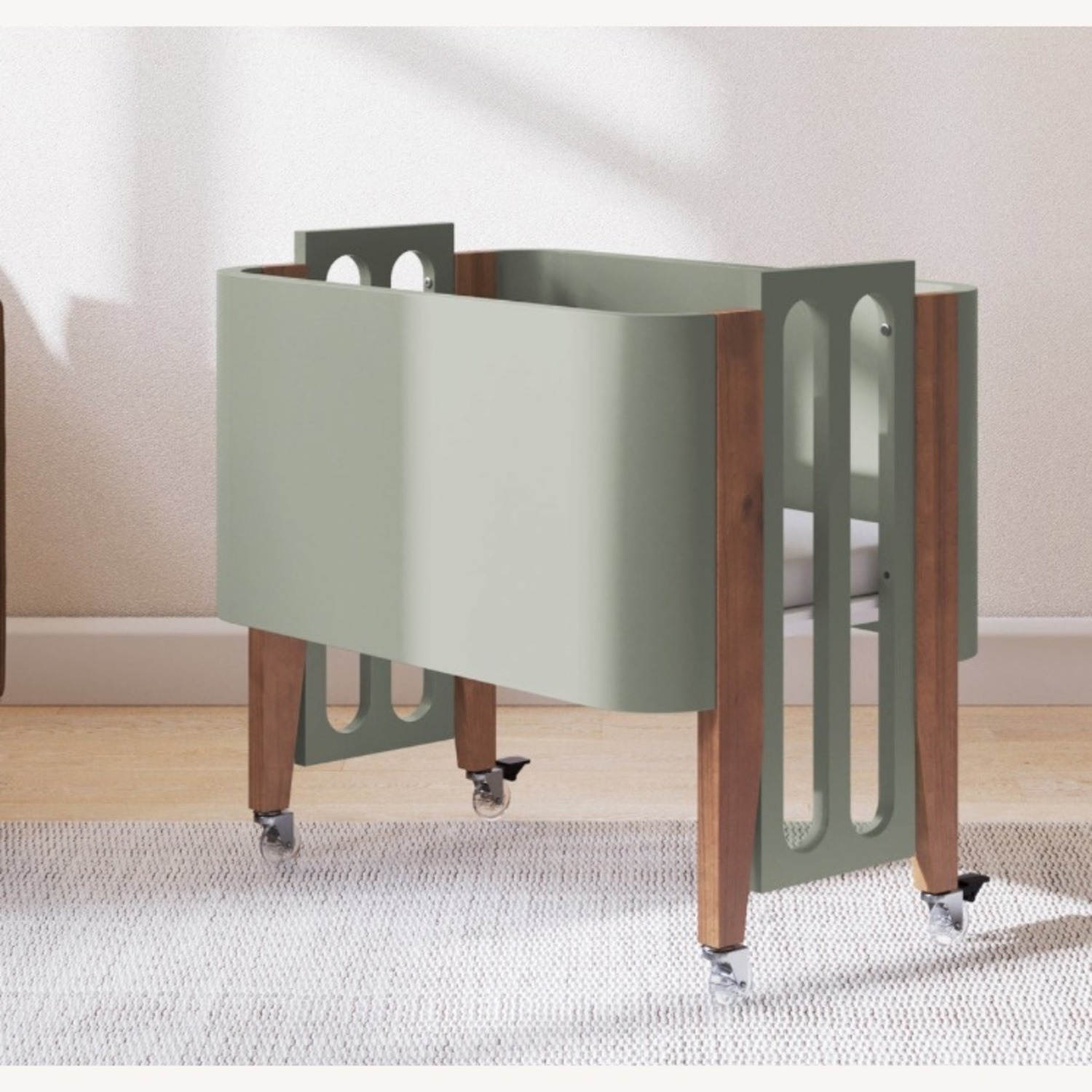 The Palm Crib Green Wood Crib - image-1