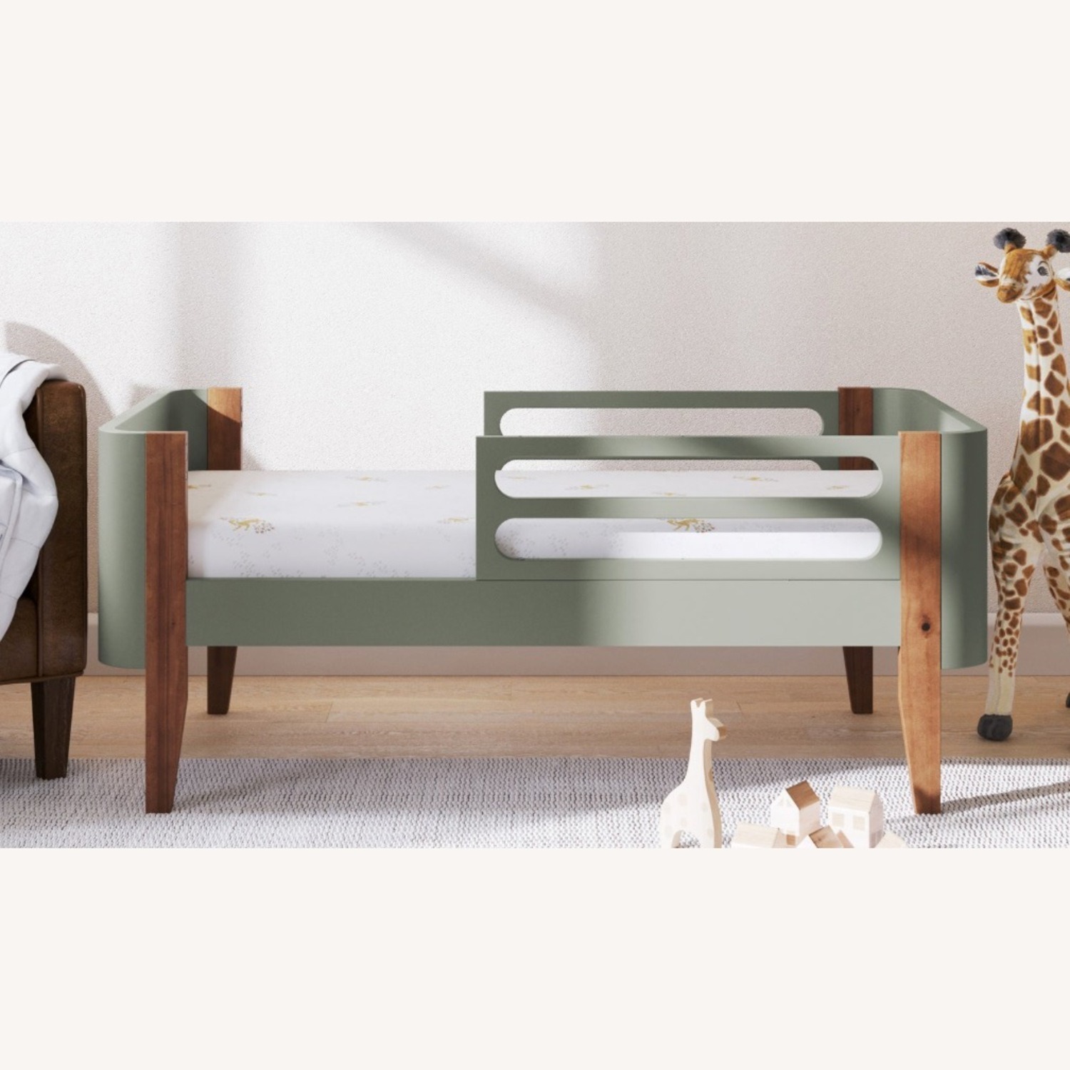 The Palm Crib Green Wood Crib - image-2