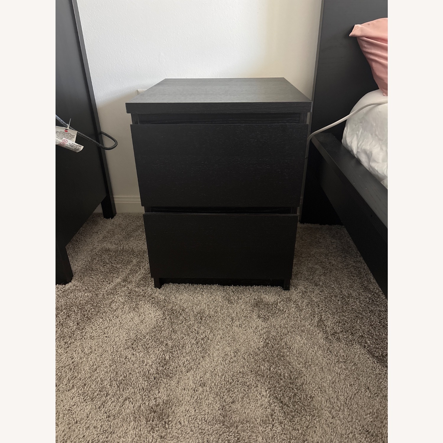 Dark Brown Wood Nightstands - image-2