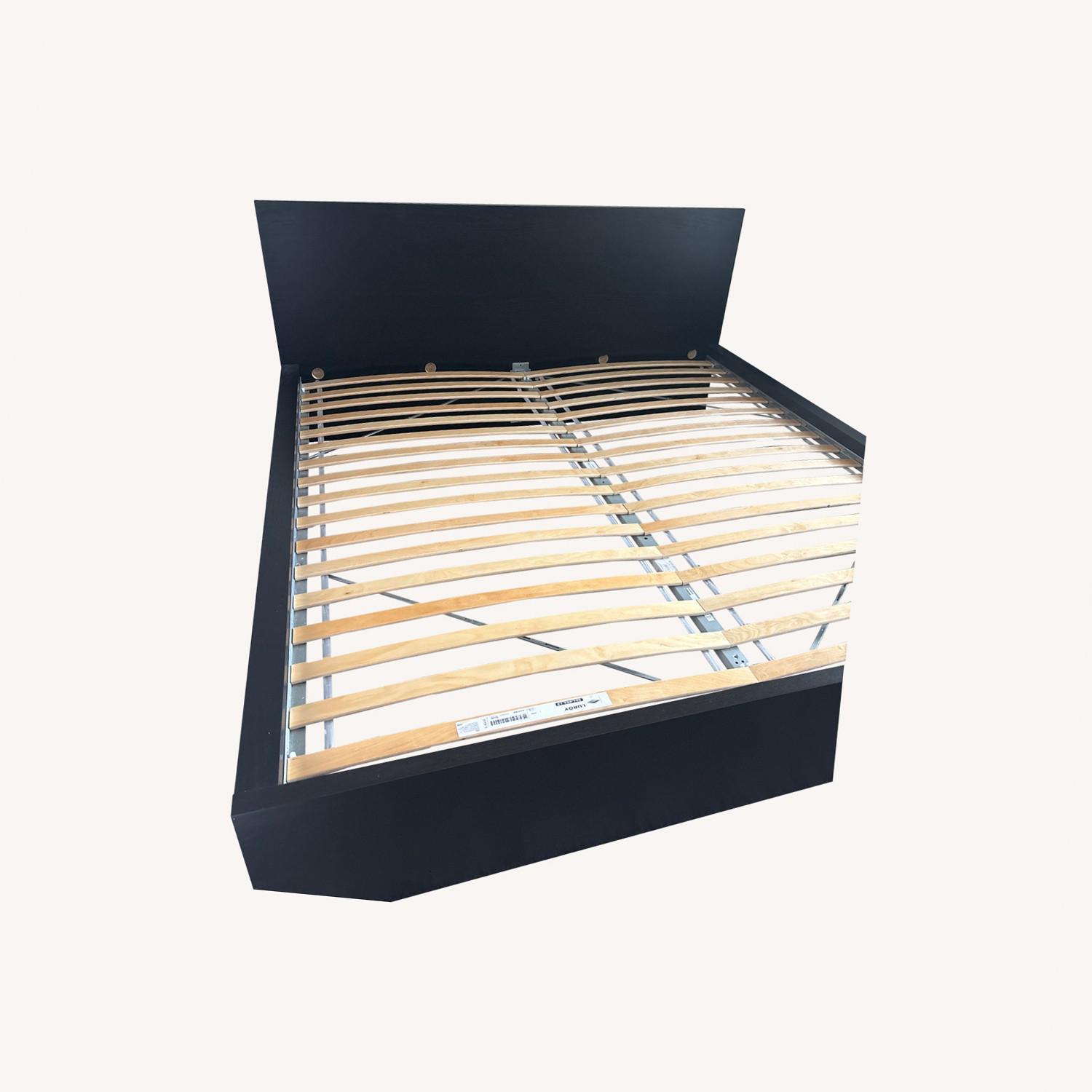 MALM King Sized Dark Brown Bed Frame - image-0