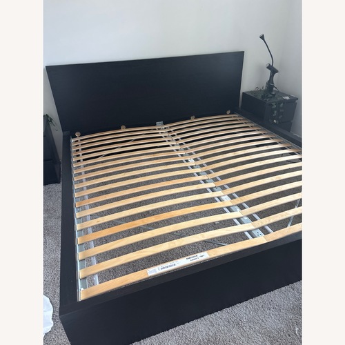 Used MALM King Sized Dark Brown Bed Frame for sale on AptDeco