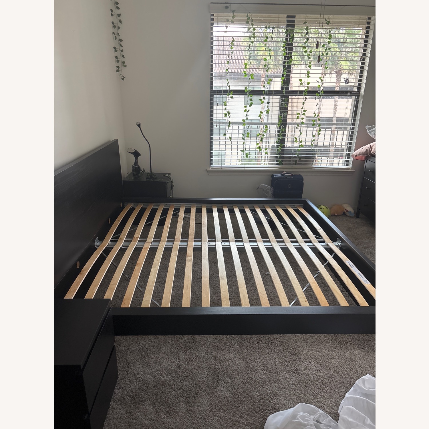 MALM King Sized Dark Brown Bed Frame - image-3