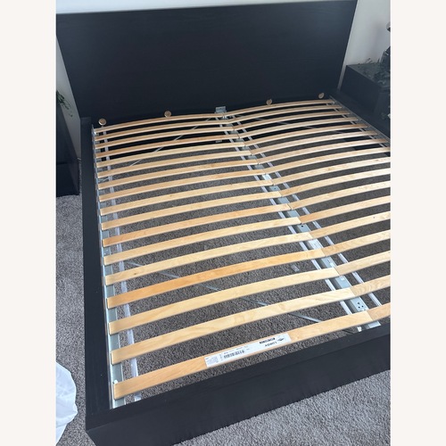 Used MALM King Sized Dark Brown Bed Frame  for sale on AptDeco