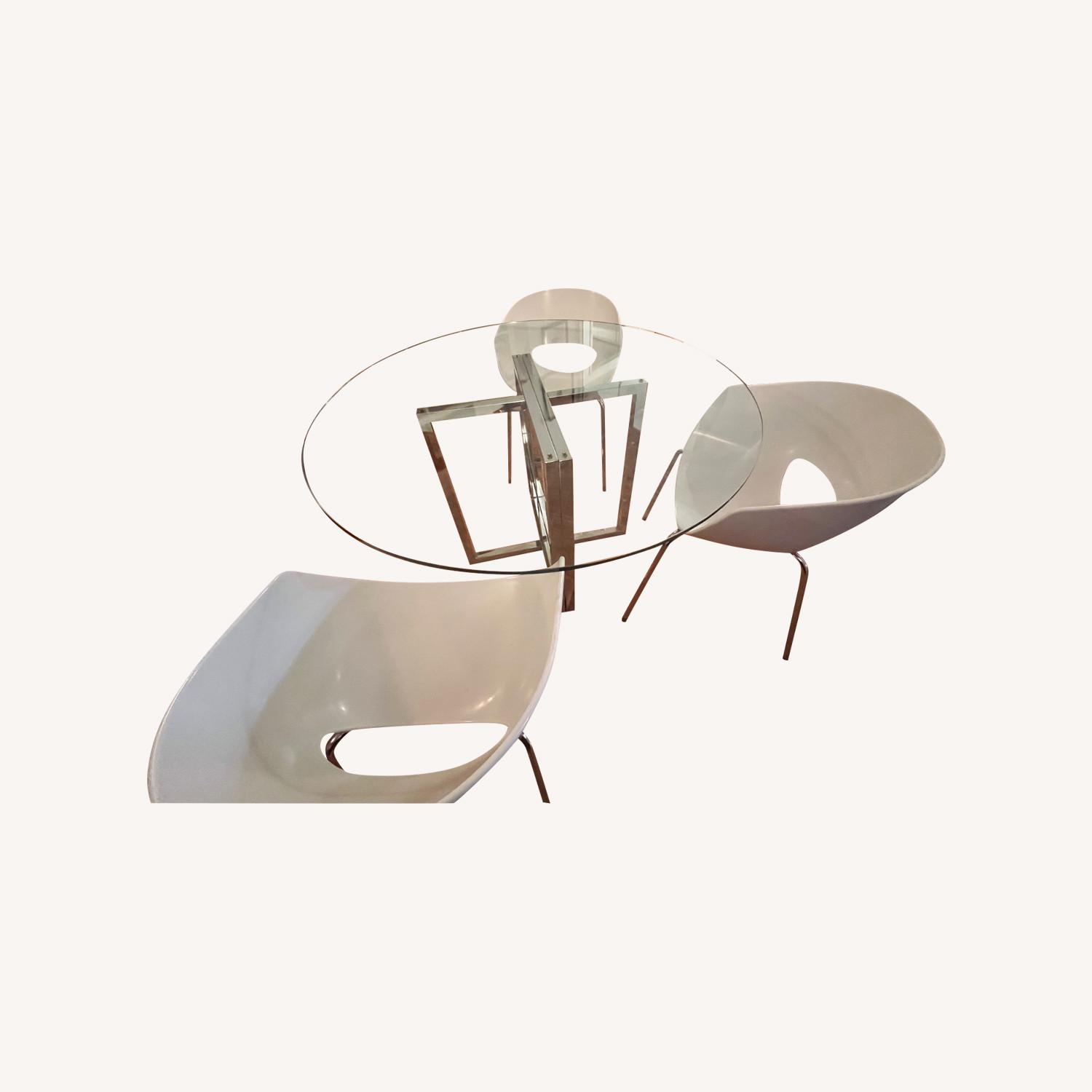 Glass Table with Chrome - image-0