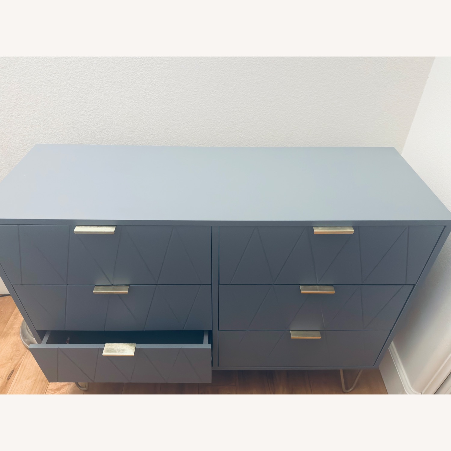 Modern Dual Accent Blue Drawer Dresser - image-2